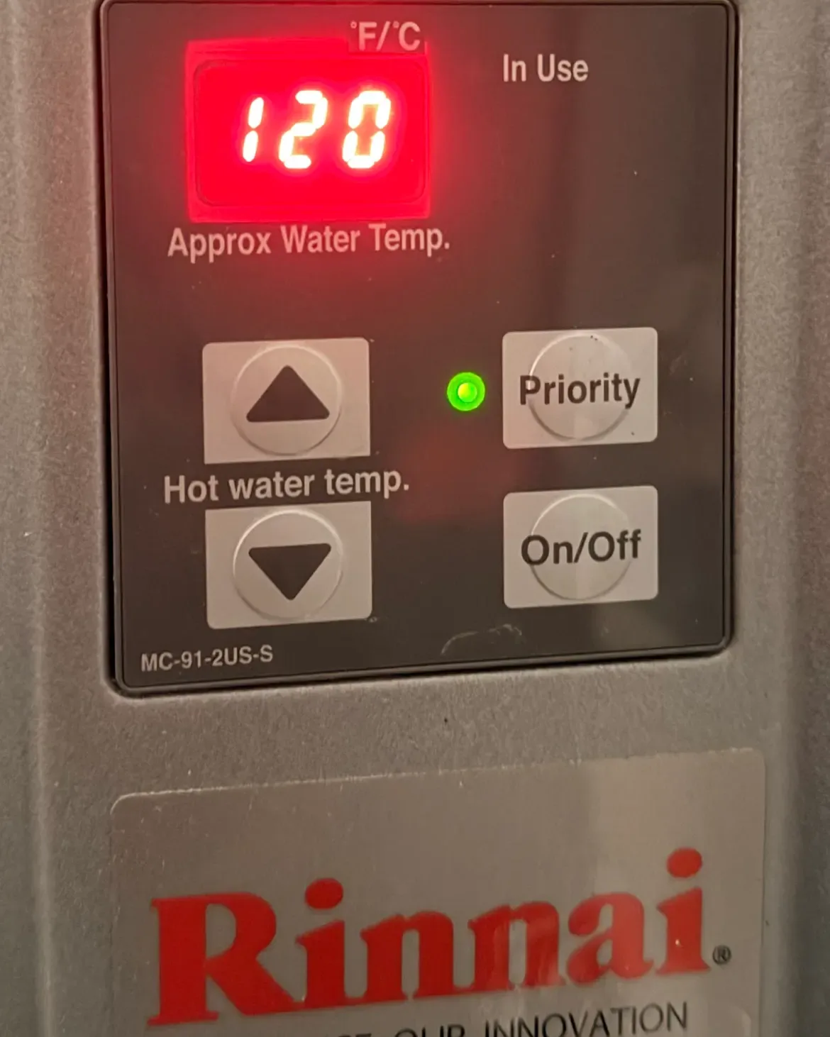 Haven reading the model number off a photo of a Rinnai tankless water heater
