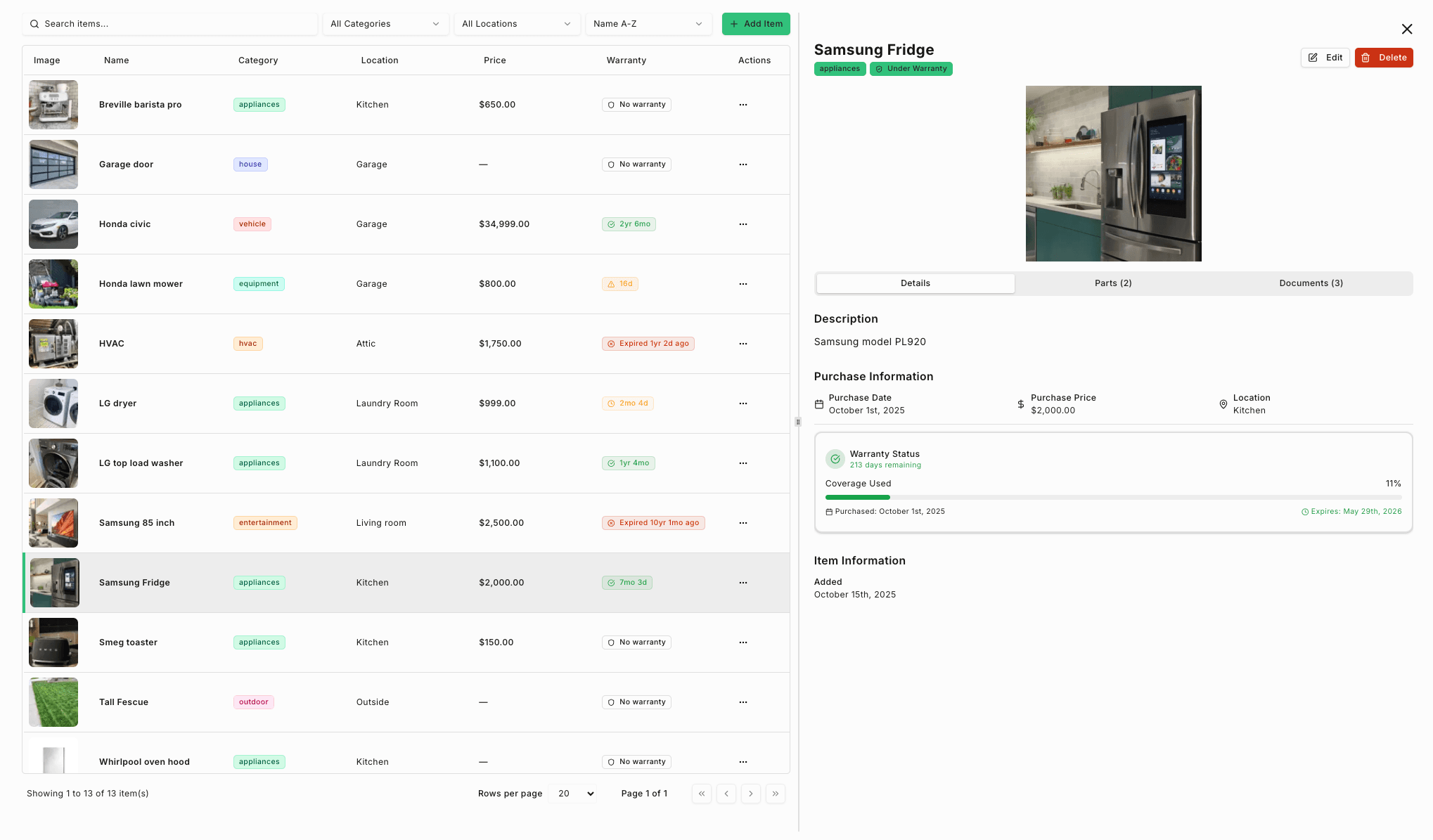 app screen